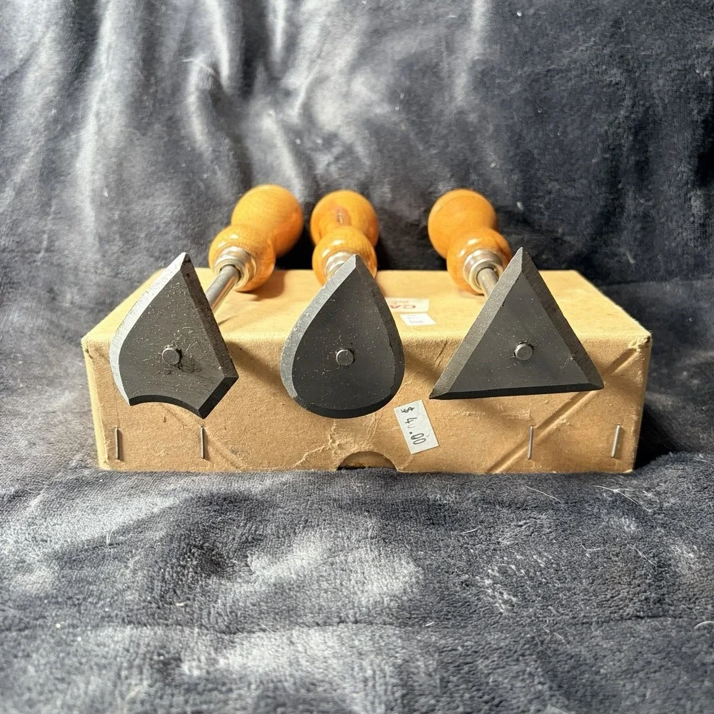 Cabinet Scrapers Set Of 3 Industrial Workshop Craft Trade Vintage